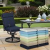 Aoodor Outdoor High Back Dining Chair Cushion Set, Water Proof & Stain Resistant Polyester Fabric Cover with Ties and Zipper, Set of 4 - 3 of 4