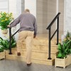 2 Pack Hand Rails for Outdoor Steps, Wrought Iron Railing, Exterior Hand Railing for Steps, Porch Railing Kit - 2 of 4