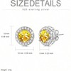 Sterling Silver Halo Earrings with 12 Birthstone Crystals Gift for Anniversary, Birthday, Wedding, Christmas - 4 of 4