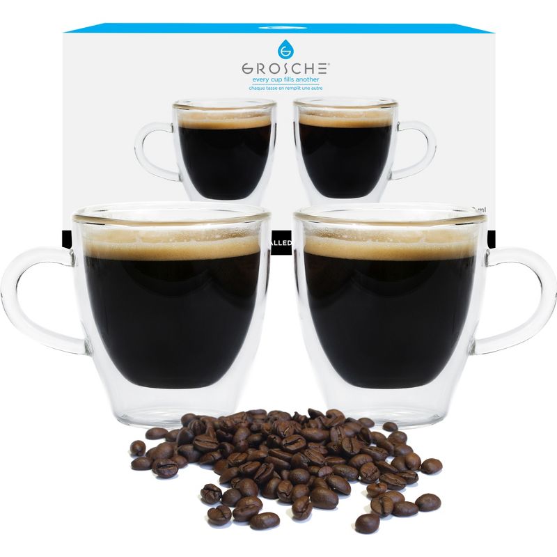 GROSCHE TURIN Double Walled Glass Espresso Cups, 1 of 11