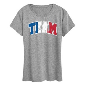 Women's - Instant Message - Team France Short Sleeve Graphic T-Shirt - 1 of 4