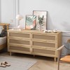 Racxily 59.06" Rattan Storage Cabinet - 6 Rattan Drawers50lbs Top Capacity, Modern Natural Style for Bedroom/Living Room | MDF Build, Anti-Tipping - 2 of 4