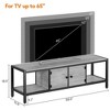 65"/58" Farmhouse TV Stand for TVs up to 75", Modern Media Console Cabinet with Doors & Open Storage Shelves - 2 of 4