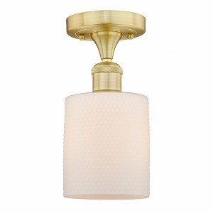 Cobbleskill - 1 Light Semi-Flush Mount In Art Deco Style-9.75 Inches Tall and 5 Inches Wide - 1 of 1