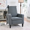 29.13"W Fabric Recliner Chair with Adjustable Push-Back, Mobile Phone Holder and Cup Holder for Living Room - 2 of 4