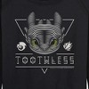 Women's - How to Train Your Dragon - Toothless Line Art Lightweight French Terry Wide Neck Long Sleeve Shirt - 2 of 4