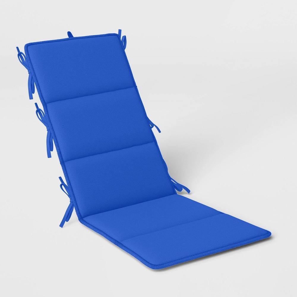 Photos - Pillow 17.5"x50" Solid Adirondack Outdoor Chair Cushion Cobalt Blue - Room Essentials™