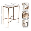 Kate and Laurel Catriona Side Table Mirror and Metal, 11x19x24, Gold - 2 of 4