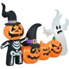 HOMCOM 7.5ft Inflatable Halloween Pumpkin Ghost Family, Halloween Decoration with LED Lights for Garden Indoor Outdoor - 4 of 4