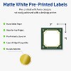 Avery Labels, 3" x 3", Gold-Green Border, Matte, 60ct - 2 of 4