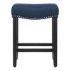 WestinTrends Upholstered Saddle Seat Barstool and Counter Stool - 3 of 4