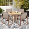 Tangkula 2 PCS Outdoor Dining Chairs Patio Furniture Chair w/ Breathable Seat & Backrest - 3 of 4