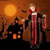 TackView Girls Royal Vampire Costume,Victorian Vampiress Queen Dress Up,Noble Medieval Queen Halloween Dress up - 3 of 4