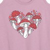 Women's - Instant Message - Mushroom Heart Graphic Racerback Tank - 2 of 4