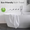 SereneLife 100% Cotton Light White Bath Towel - 3 of 4