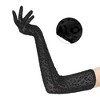 INSPIRE CHIC Women's Long Mesh Sheer Leopard Print Elbow Length Full Finger Sleeve Gloves 1 Pair - 3 of 4