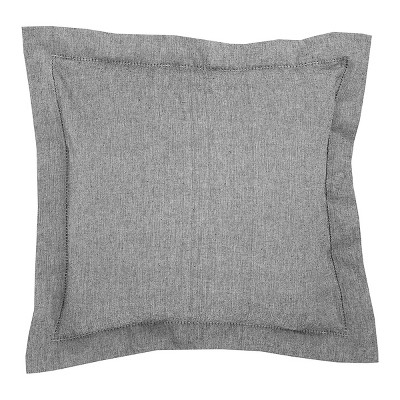 EY Essentials 20" x 20" Hemstitch Black Pillow