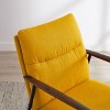 Art Leon Contemporary Retro Fusion Accent Armchair with Wooden Armrest - 4 of 4