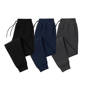 Mens 3 Pack Ultra Soft Dual Pocket Joggers - 1 of 4