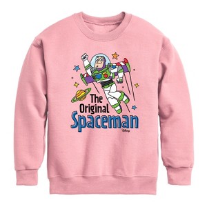 Boys' - Disney - The Original Spaceman Graphic Long Sleeve Fleece Sweatshirt - 1 of 3