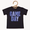 Game Day Blue Checkered - Kids Youth Short Sleeve Graphic T-Shirt and Toddler Short Sleeve Graphic T-Shirt - 2 of 3