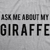 Youth Ask Me About My Giraffe T Shirt Animal Zoo Flip Tee For Kids - Crazy Dog Youth T Shirt - 3 of 4