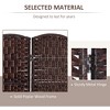 NicBex Room Divider Folding Woven Rattan Privacy Screen with Wood Legs Partition for Home & Office - 4 of 4