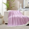 Snuggle Sac Soft Reversible Throw Blanket Knitted Blanket Cozy Bedding Blankets for Couch Sofa Bedroom - 4 of 4