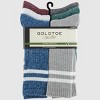 Signature Gold by GOLDTOE Men's Striped Modern Essential Retro Crew Socks 6pk - Blue/Gray/White 6-12.5 - 2 of 3