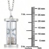 Diamond Gemstone Birthstone Hourglass Pendant Necklace in Silver with Chain - 4 of 4