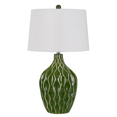 29" Andria Ceramic Table Lamp Green - Cal Lighting