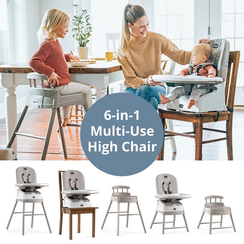 Chicco Stack Hi-Lo 6-in-1 Multi-Use High Chair - Sand, 3 of 15