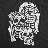Mens Three Wise Skeletons T Shirt Funny Scary Halloween Party Joke Tee For Guys - Crazy Dog Men's T Shirt - 2 of 4