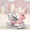 Infurnic Baby Activity Gyms, Balance Bike Ride On Toys with Push Handle, for Kids Riding Birthday Gift, Pink, 34.2"*16.5"*34.6" - 3 of 4