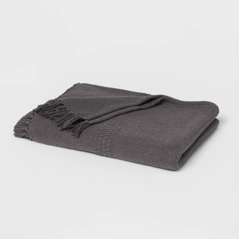 Slate discount grey throw