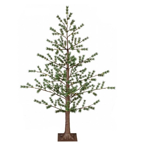 Philips 5ft Pre Lit Slim Artificial Evergreen Twig Christmas Tree Warm White Led Lights