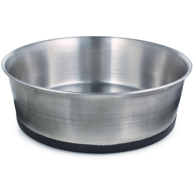 Proselect Stainless Steel Dog Bowl with Rubber Base, 9-1/4-Inch, 88-Ounce