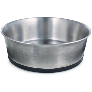 Proselect Stainless Steel Dog Bowl with Rubber Base, 9-1/4-Inch, 88-Ounce - 1 of 3