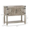 Aghana Digitals Washed-out Gray Farmhouse Accent Cabinet with Barn Doors, Bottom Shelf & Large - 3 of 4