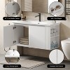 Mshliw 36" Modern Floating Bathroom Vanity with Sink, Soft Close Doors, Wall Mount Cabinet with Open Side Shelves, White Finish - 4 of 4