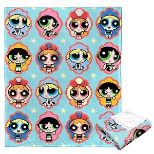 Cartoon Network Powerpuff Girls Classic Expressions Silk Touch Throw Blanket 50x60 Inches - 1 of 4