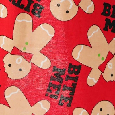 red - bite me gingerbread man