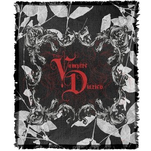 The Vampire Diaries Title Treatment Blanket 50"x60" Woven Tapestry - 1 of 4