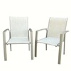 GDFStudio Paul Outdoor Stackable Textilene and Metal Dining Chairs (Set of 2) - 2 of 4