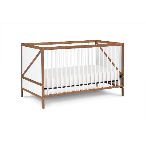 Walnut and outlet white crib