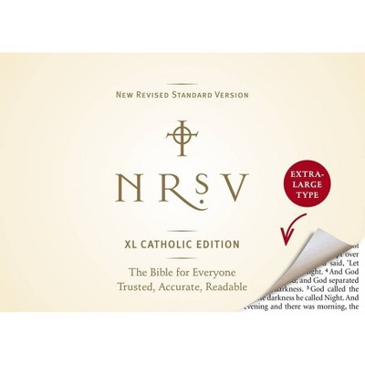 Large Print Bible-NRSV-Catholic - by  Catholic Bible Press (Leather Bound)