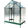 Gulches 6x4x7 Feet Green Polycarbonate Greenhouse Heavy Duty Powder Coated Aluminum Walk in Kit with Rain Gutter Vent Door Backyard Garden - 4 of 4