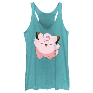 Women's Pokemon Clefairy Large Portrait Racerback Tank Top - 1 of 4