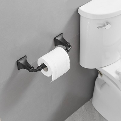 Matte Black 24-Inch Metal Bathroom Hardware Set with Towel Bar and Hook