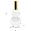 HomeRoots Set of Two Clear And Gold Geo Orbs Crystal Tabletop Taper Candlesticks - 3 of 4